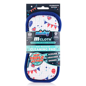 Minky Celebration Triple Action schoonmaakpad / Anti-Bacterieel / blauw