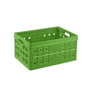 Sunware Square vouwkrat / natuur-groen / kunststof / 46 liter