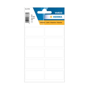 Herma 3738 multifunctionele etiketten / 19 x 40 mm / wit / 70 etiketten