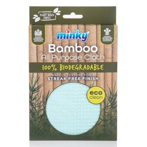Minky Bamboe Multifunctionele Bio schoonmaakdoek / afbreekbaar / lichtblauw