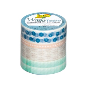 Folia washi tape / hygge / 10 meter / 4 stuks
