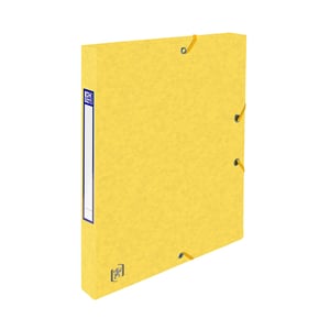 Oxford elastobox Top File+ / A4 / karton / geel / 25 mm / tot 200 vel