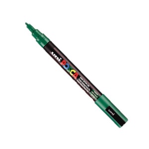 POSCA PC-3M verfmarker / donkergroen / ronde punt / 0,9 - 1,3 mm