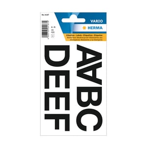 Herma 4187 A-N etiketten / 33 mm / zwart / 17 etiketten