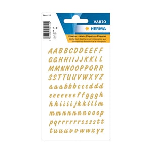 Herma 4152 A-Z etiketten / 8 mm / goud/transparant / 238 etiketten