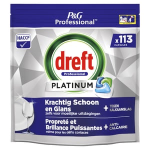 Dreft Professional All-In-One Platinum Vaatwastabletten / Regular / 113 stuks
