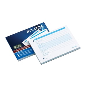 Atlanta doorschrijfkwitantieboekje / A6 liggend / 2 x 50 vel / 2-gaats