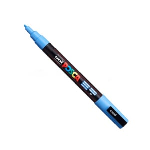 POSCA PC-3M verfmarker / hemelsblauw / ronde punt / 0,9 - 1,3 mm
