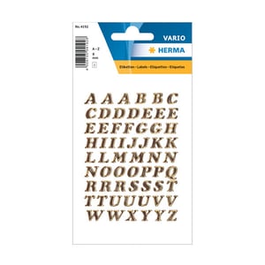 Herma 4192 A-Z etiketten / 8 mm / goud / 61 etiketten