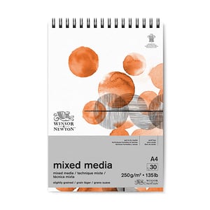 Winsor & Newton Mixed Media spiraalblok / A4 / 250 grams / 30 vel