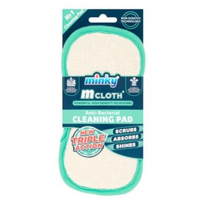 Minky Triple Action schoonmaakpad / Anti-Bacterieel / turquoise