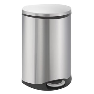 EKO Recycle Shell Bin duo pedaalemmer / metaal / mat RVS / 2 x 22 liter
