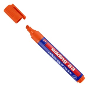 Edding 33 brilliant paper marker / oranje / beitelvormige punt / 1-5 mm