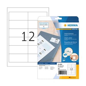 Herma 4823 inkjet etiketten / A4 / 97 x 42,3 mm / wit / 300 etiketten