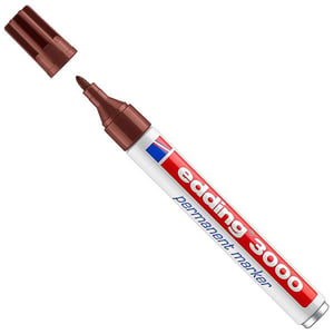 Edding 3000 permanent marker / bruin / ronde punt / 1,5 - 3 mm
