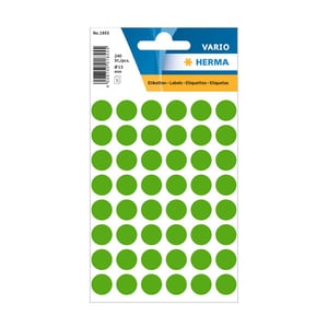 Herma 1855 markeringspunten / 13 mm / groen / 240 etiketten