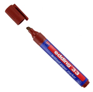 Edding 33 brilliant paper marker / bruin / beitelvormige punt / 1-5 mm