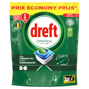 Dreft All-in-One Vaatwastabletten / Original / 71 stuks