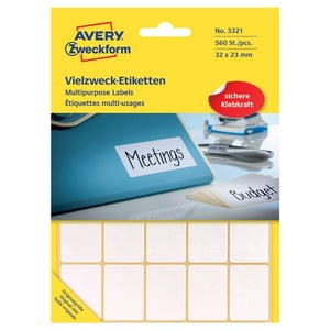Avery Zweckform 3321 multifunctionele etiketten / wit / 32 mm x 23 mm / 560 etiketten