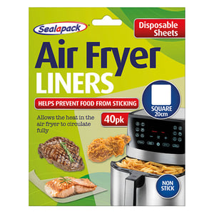 Sealapack Wegwerp Airfryer Bakvellen Vierkant / 20 cm / 40 stuks