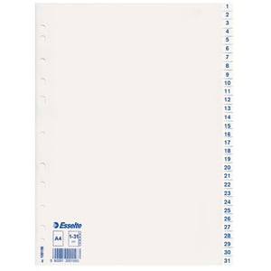 Esselte 100156 A4 index / plastic / 1-31 / 11-gaats