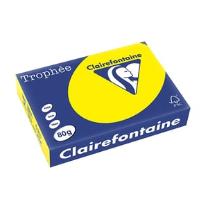 Clairefontaine papier / zonnegeel / A4 / 80 gr. / 500 vel
