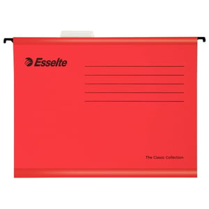 Esselte 90378 Classic versterkte hangmap met V-bodem / voor Folio / rood / 25 stuks