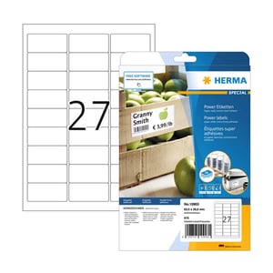 Herma Power 10903 etiketten / extra sterk / 63,5 x 29,6 mm / wit / 675 etiketten