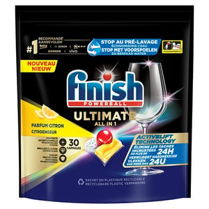 Finish Powerball Ultimate All-in-1 vaatwastabletten / Lemon / 30 stuks