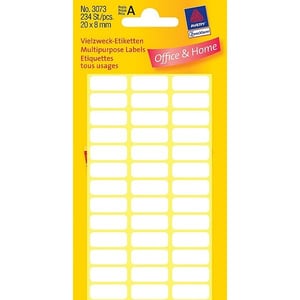 Avery Zweckform 3073 multifunctionele etiketten / wit / 20 mm x 8 mm / 234 etiketten
