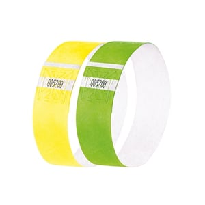 Sigel super soft evenementenbandjes / geel en groen / 120 stuks