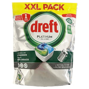 Dreft All-in-One Platinum vaatwastabletten / Regular / 59 stuks