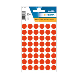 Herma 1866 markeringspunten / 13 mm / fluorrood / 240 etiketten