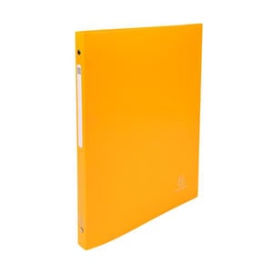 Exacompta 51196E ringband / A4 / plastic / 4 O-ringen / oranje / 15 mm