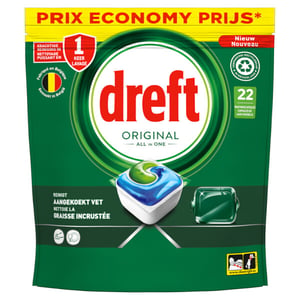 Dreft All-in-One Vaatwastabletten / Original / 22 stuks