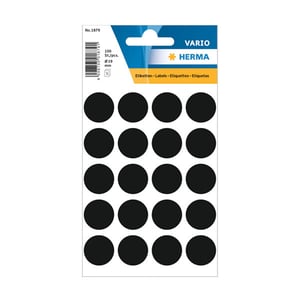 Herma 1879 markeringspunten / 19 mm / zwart / 100 etiketten