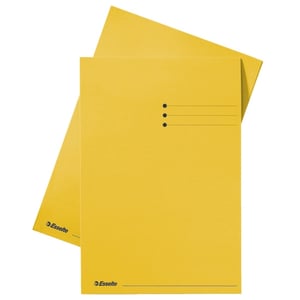 Esselte inlegmap / karton / lijnbedrukking / 10 mm overslag / A4 / geel / 100 stuks