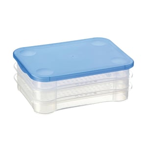 Sunware Club Cuisine vershoudbakje / vleeswaren / transparant/blauw
