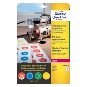 Avery Zweckform keuringszegels / beveiligingsraster / 20 mm / 480 etiketten
