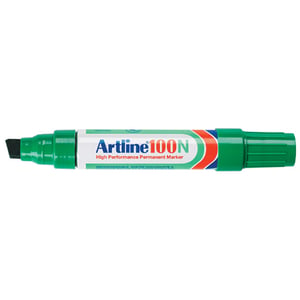 Artline 100 permanent marker / groen / beitel punt / 7,5 - 12 mm