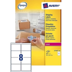 Avery Zweckform L7165-100 verzendetiketten / wit / zelfklevend / 99,1 mm x 67,7 mm / 800 etiketten