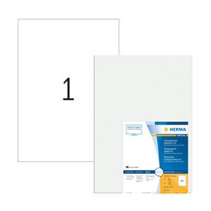 Herma 8694 glashelder etiketten | A3 |297 x 420 mm | transparant | 50 etiketten