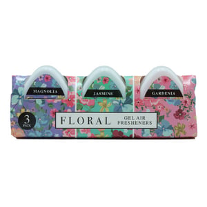 Floral Gel Luchtverfrisser / 3 stuks