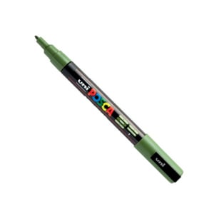 POSCA PC-3M verfmarker / kaki / ronde punt / 0,9 - 1,3 mm