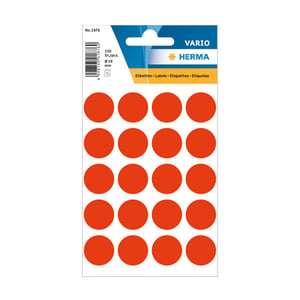 Herma 1876 markeringspunten / 19 mm / fluorrood / 100 etiketten