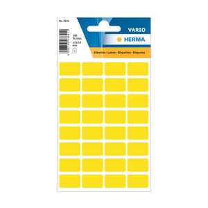 Herma 3641 multifunctionele etiketten / 12 x 18 mm / geel / 160 etiketten